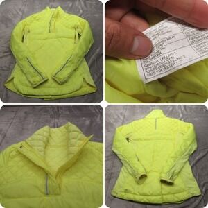 Lululemon Down Jacket Women 6 Yellow Quilted Pullover Vented Puff What The Fluff